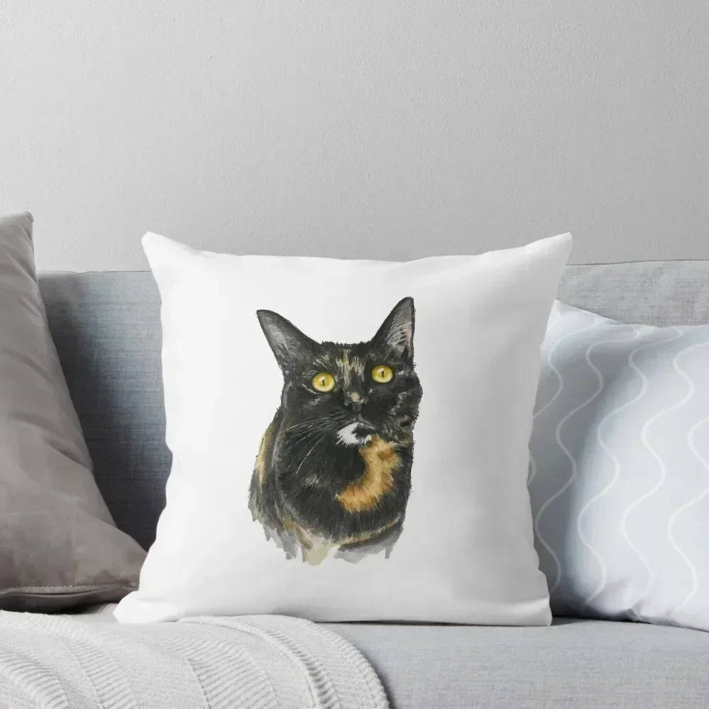 Intense Tortie Look Throw Pillow Custom Cushion Christmas Throw Pillows Covers Elastic Cover For Sofa Sofa Cover pillow