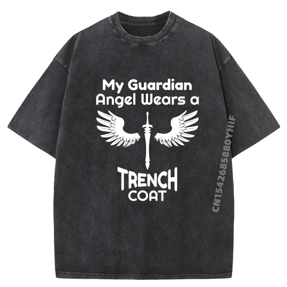 

Мой ангел-хранитель носить плащ, забавные однотонные футболки, оптовая продажа, мягкая футболка с короткими рукавами, потертые топы и футболки в стиле ретро