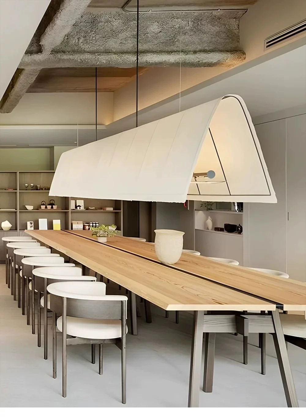 Japanese Zen Dining Room Fabric Pendant Lights Wabi Sabi