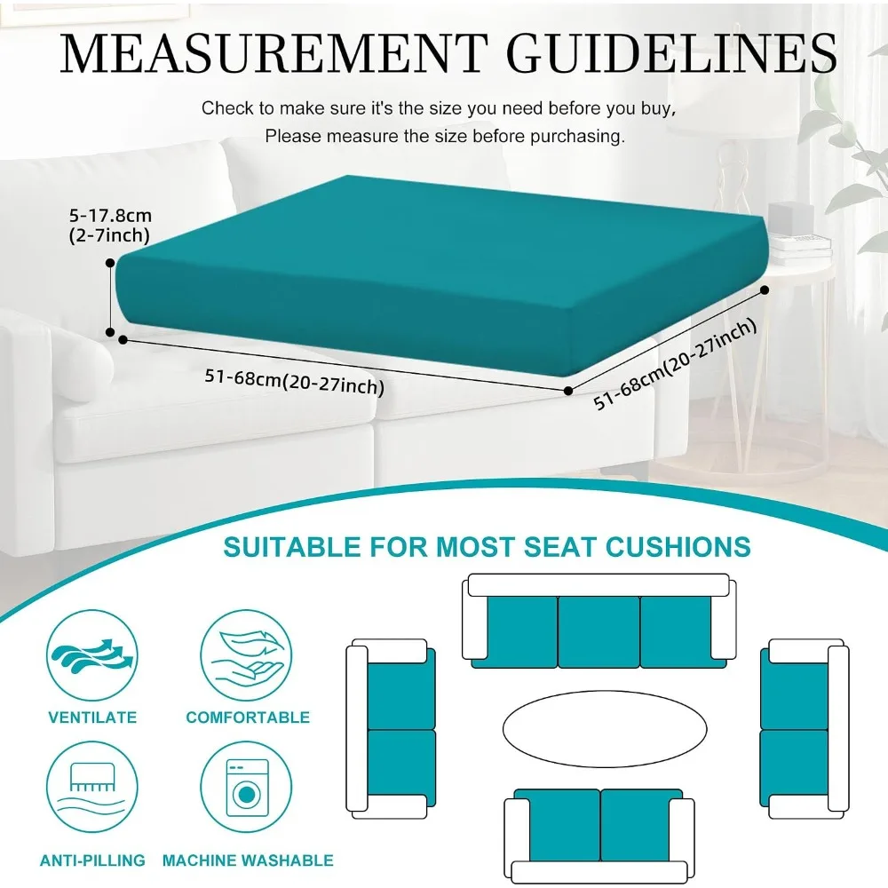 12 Pcs Outdoor Cushion Covers, Patio Sofa Cushion Covers Replacement