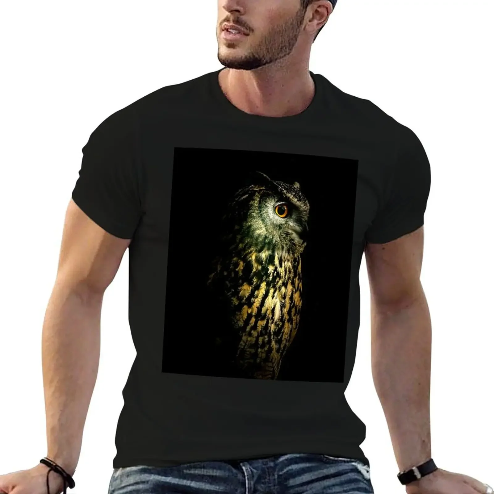 Eagle Owl Portrait T-Shirt sublime cotton graphic tees outfits for men