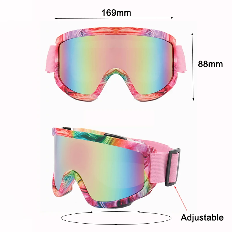 Anti-Fog Ski Goggles Motorcycle Goggles Winter Snowboard Skiing Glasses Outdoor Sport Windproof Ski Mask Off Road Goggles Helmet