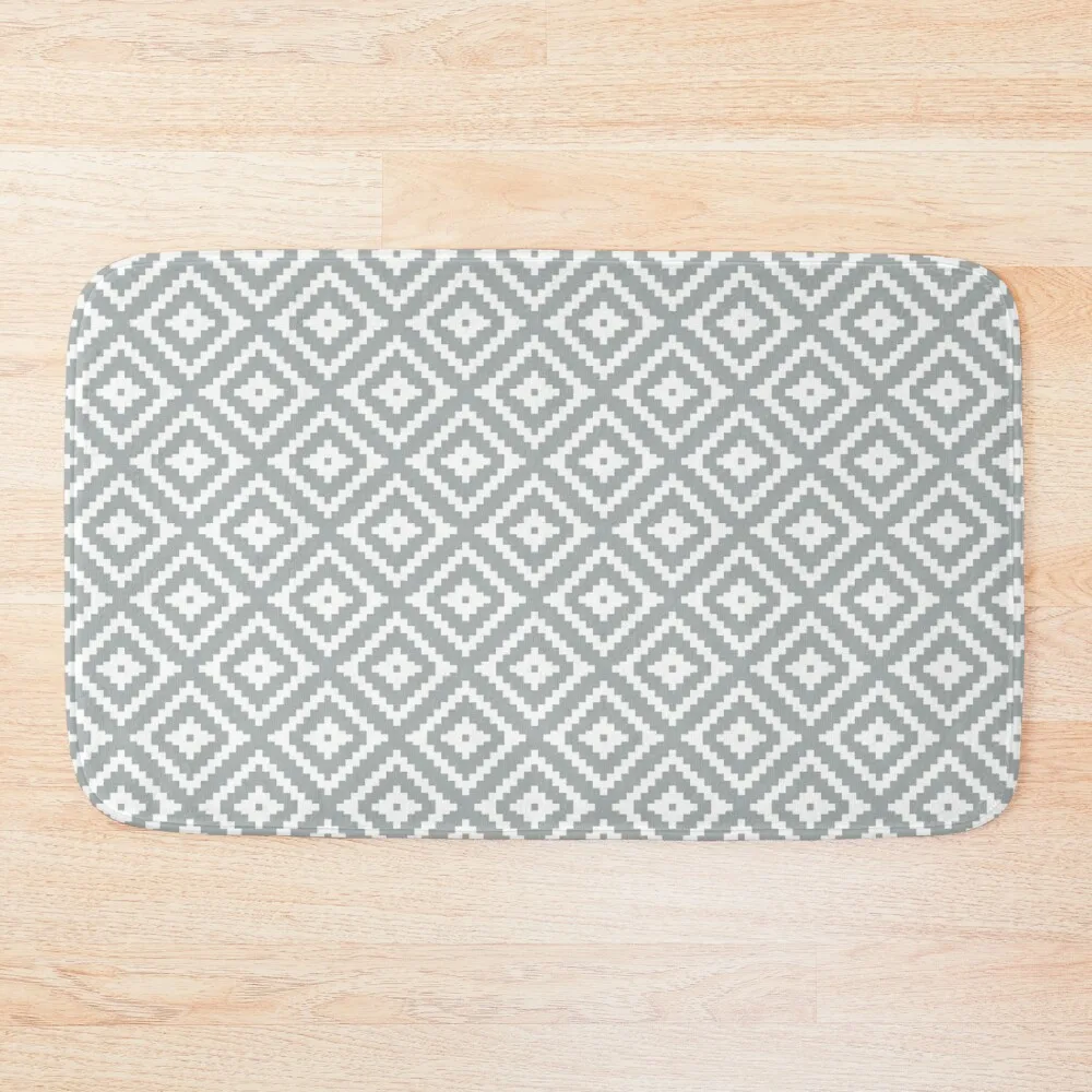 

Grey Aztec Bath Mat Kitchen Bathroom Interior Modern Bathroom Accessories Bathroom Rugs Mat