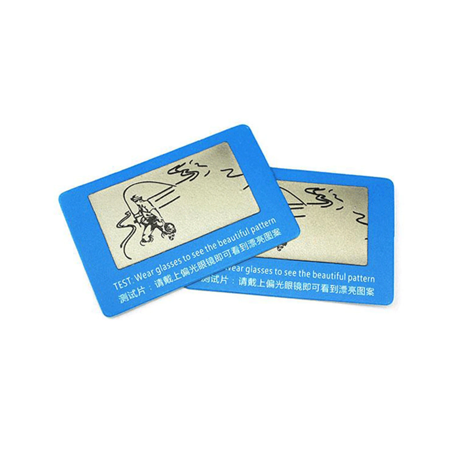 Polarized Sunglasses Tester Card PVA Material Lens Testing Tool Fishing Pattern for Skiing Hiking Travel Office Accessories