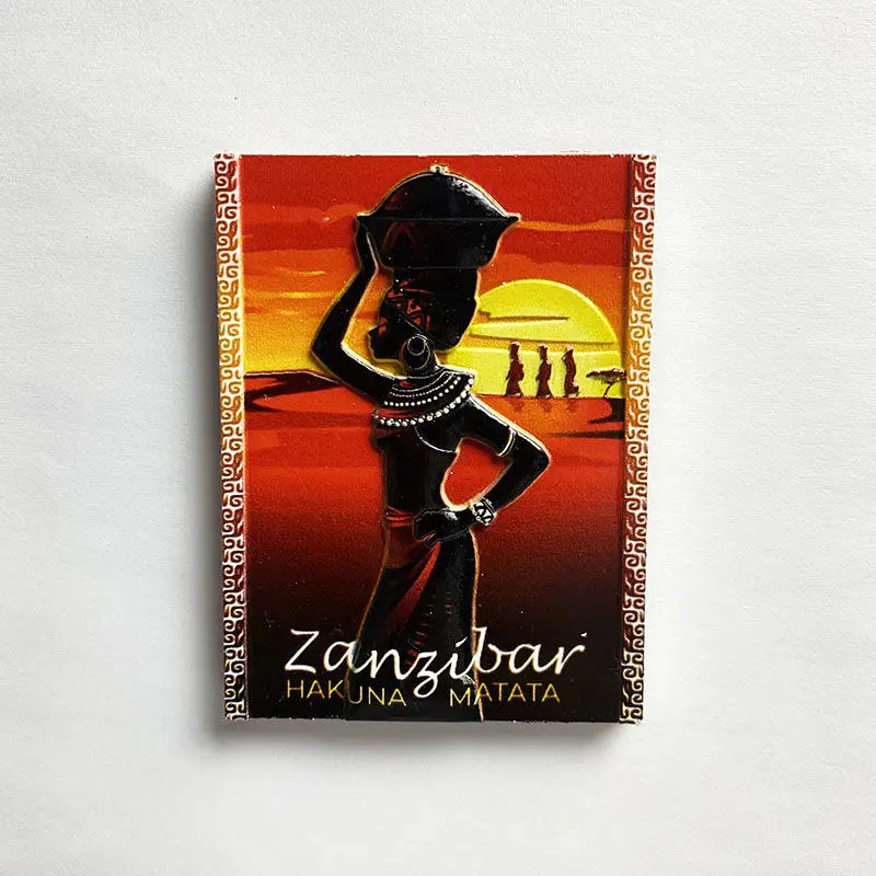 

Zanzibar exotic travel souvenirs3dThree-dimensional Strong Magnetic Refrigerator Sticker Vintage Creative Decorations