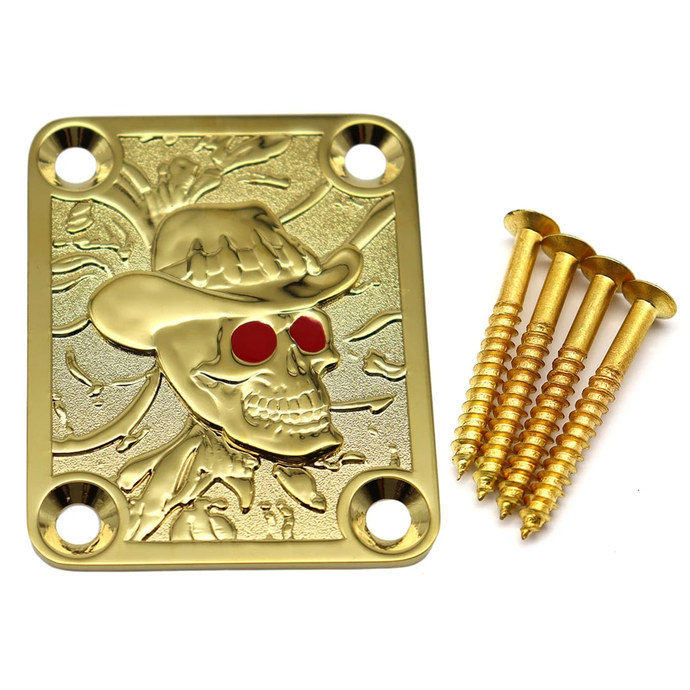 1Set Gitarren-Halsplatte mit Schrauben, quadratisch, für ST TL Gitarre, Jazz Bass, Ersatz-Gitarrenzubehör, 7 Farben – Detail 6