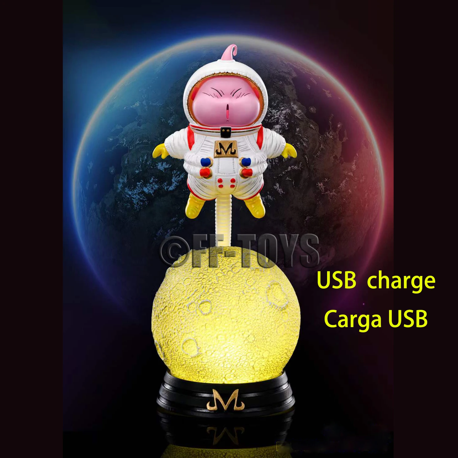드래곤 볼 Fat Buu 야간 조명 우주복 Majin Buu 액션 피규어 컬렉션 모델 장난감 룸 장식 램프 생일 선물