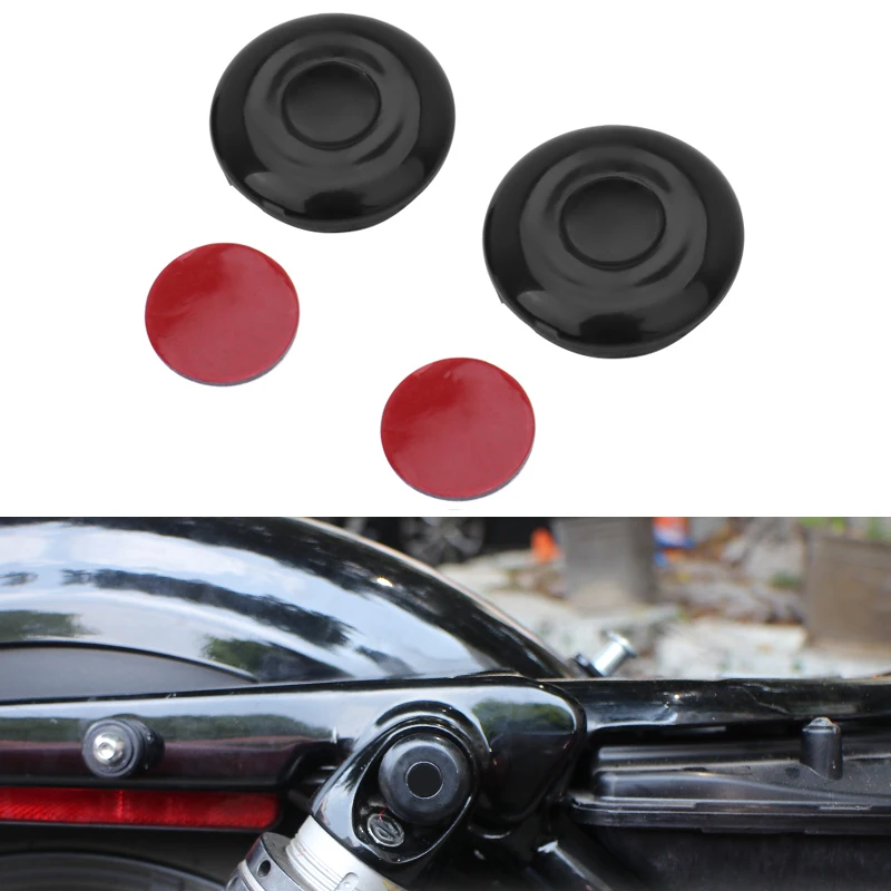 

Motorcycle Shock Bolt Black 2 Pcs ABS Rear Fork Boot Protector Decoration Cover For Harley Sportser XL 04-16 Dyna 06-17