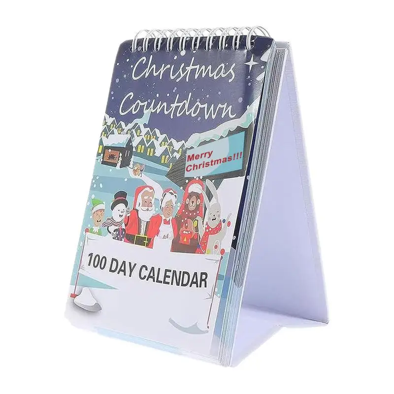 

2024 Christmas 100 Days Calendar Advent Countdown To Christmas for Home Desktop Advent Countdown Calendar Room Decor