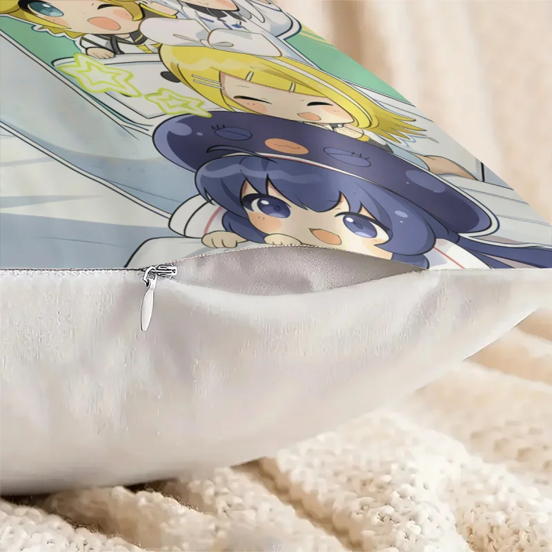 Hatsune Miku Pajama Party Throw Pillow Zipper Closure, Soft Anime Seat Cushion Nap Pillow, Bedroom Sofa Accent Pillow Fans Gift