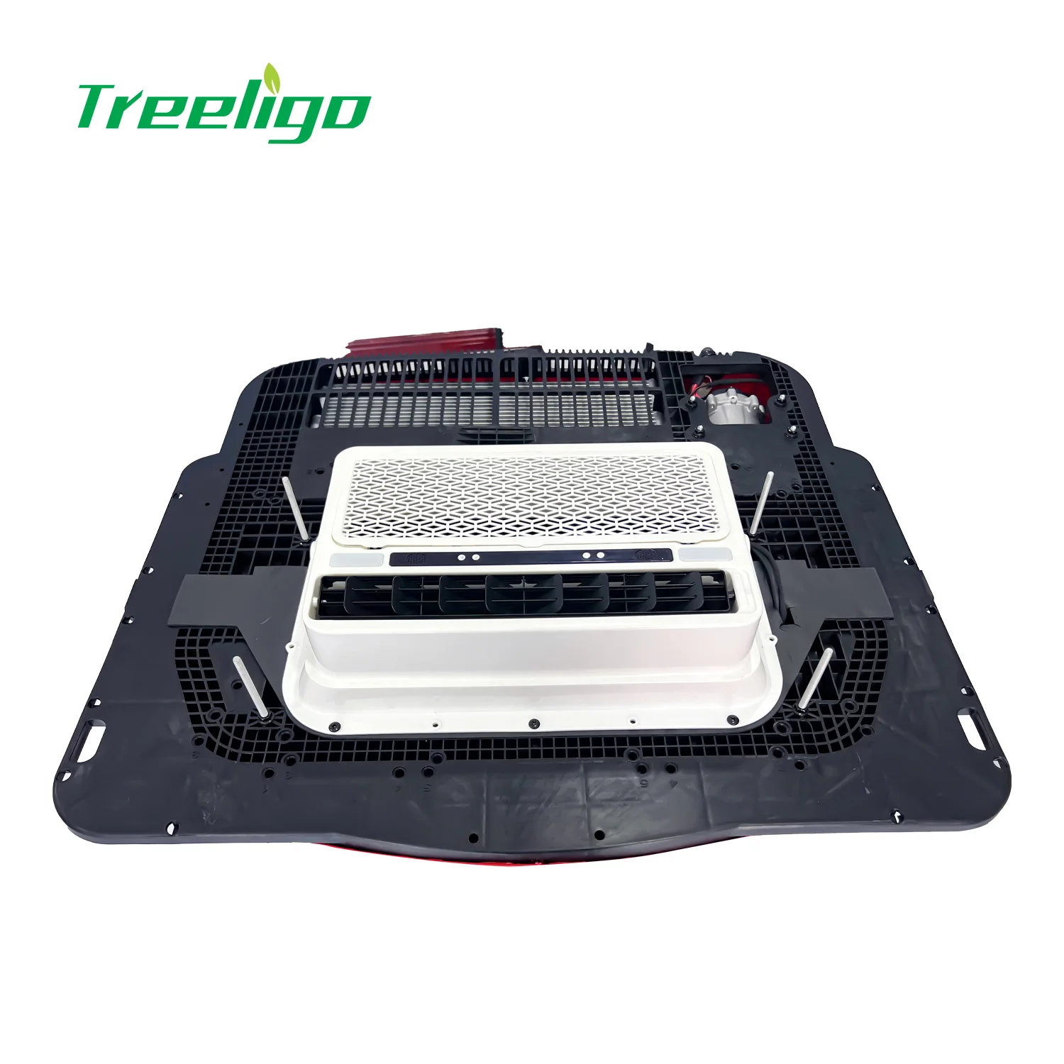 أحمر أو أبيض 12 فولت مدرب Rv على السطح عجلة فيريس رافعة شوكية Rc شاحنات قارب مقطورة مكيف الهواء #3