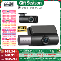 70mai Dash Cam 4K T800 3-Channel HDR Supercapacitor Front Rear Cabin Record GPS Car DVR 70mai T800 24H Parking Guard Support 4G