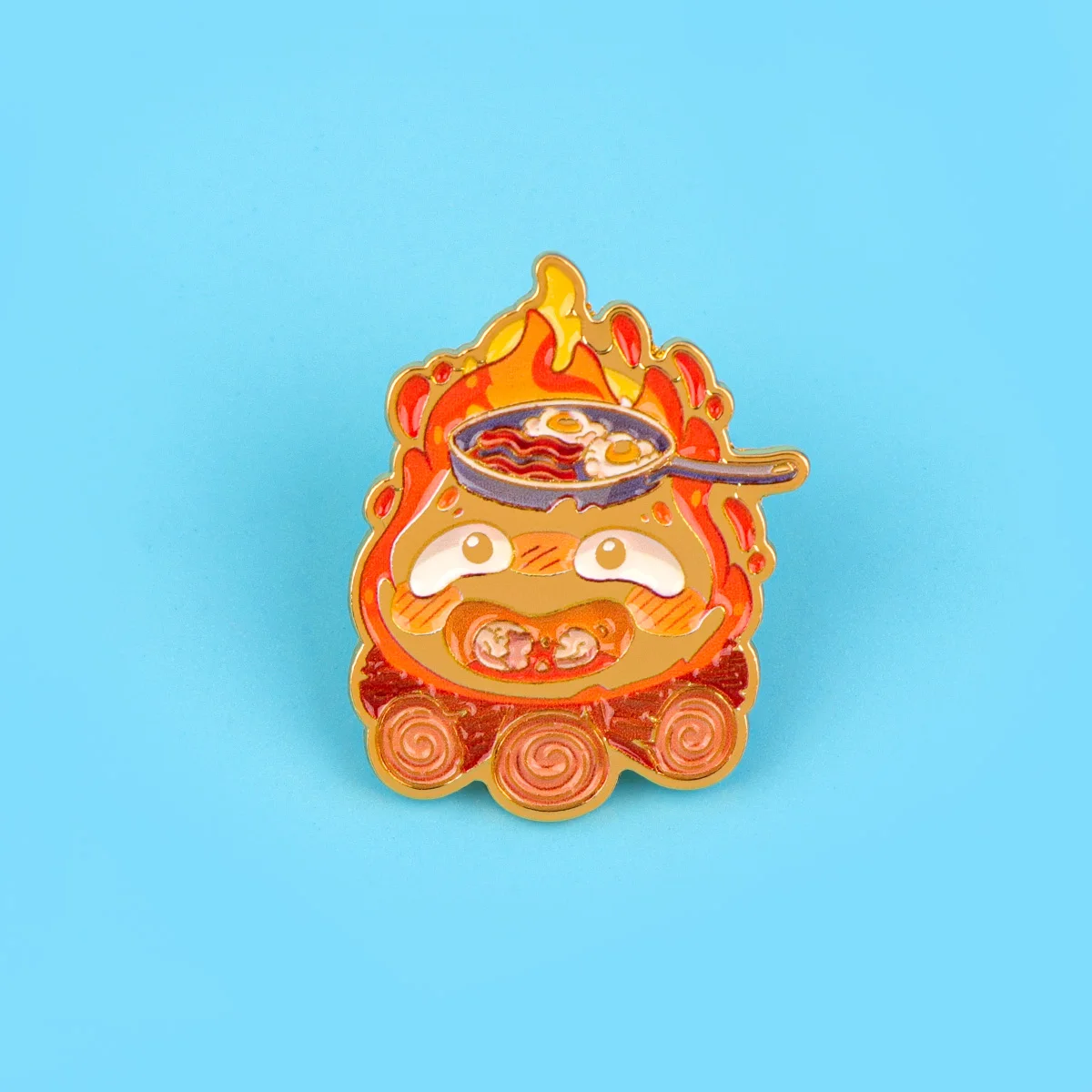 Cute Fire Enamel Pins Anime Movie Brooches Badges for Backpacks Jackets Hats Retro Collection Gifts Cosplay Accessories view 3