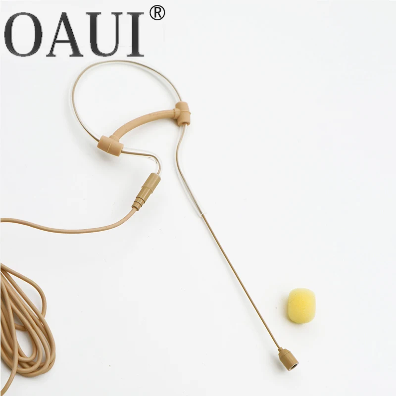 ميكروفون سماعة الرأس مكثف متعدد الاتجاهات بخطاف أذن واحد لموصل AKG Samson اللاسلكي Mini TA3F XLR 3Pin