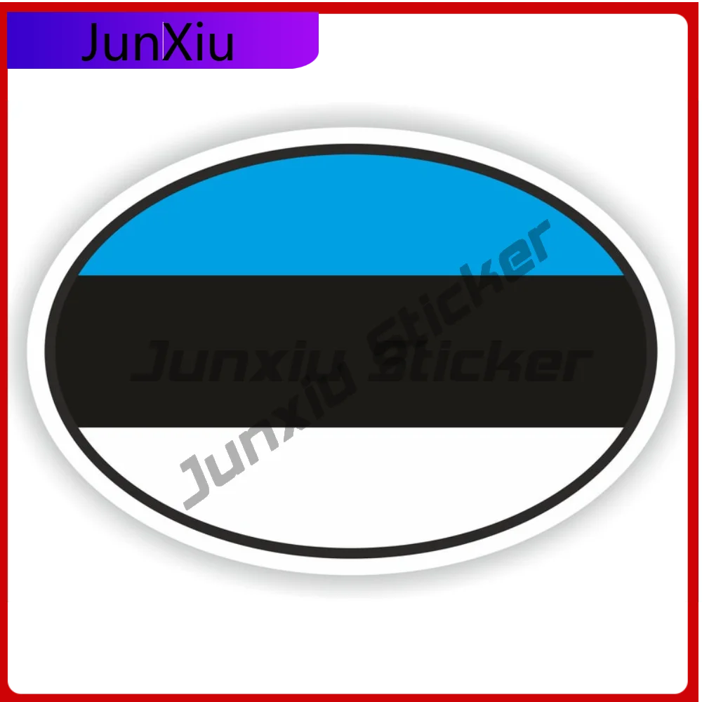 

Estonia Oval Sticker with Long Lasting Vinyl Decal For Wall Fridge UV Resistant Decoration Auto Accessories Exterior Vinyl Decal