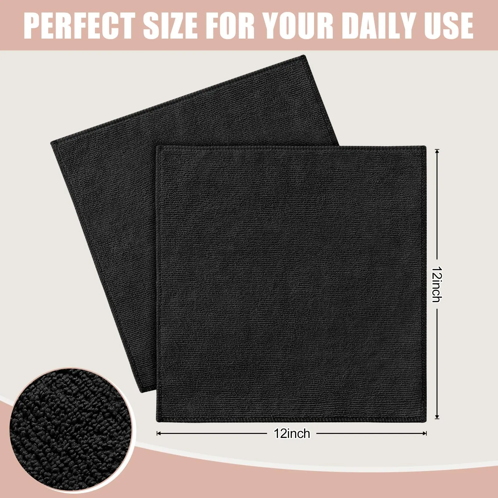 1/6/12Pcs Microfiber Cleaning Cloth Highly Soft and Absorbent Dishcloth Fast Drying Cleaning Rags for Kitchen Window Cars