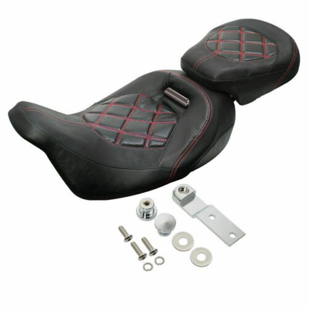 Motorcycle Driver Passenger Seat Two-up Low-Profile Seat For Harley Touring CVO Street Glide Road King Special Classic 2009-2023