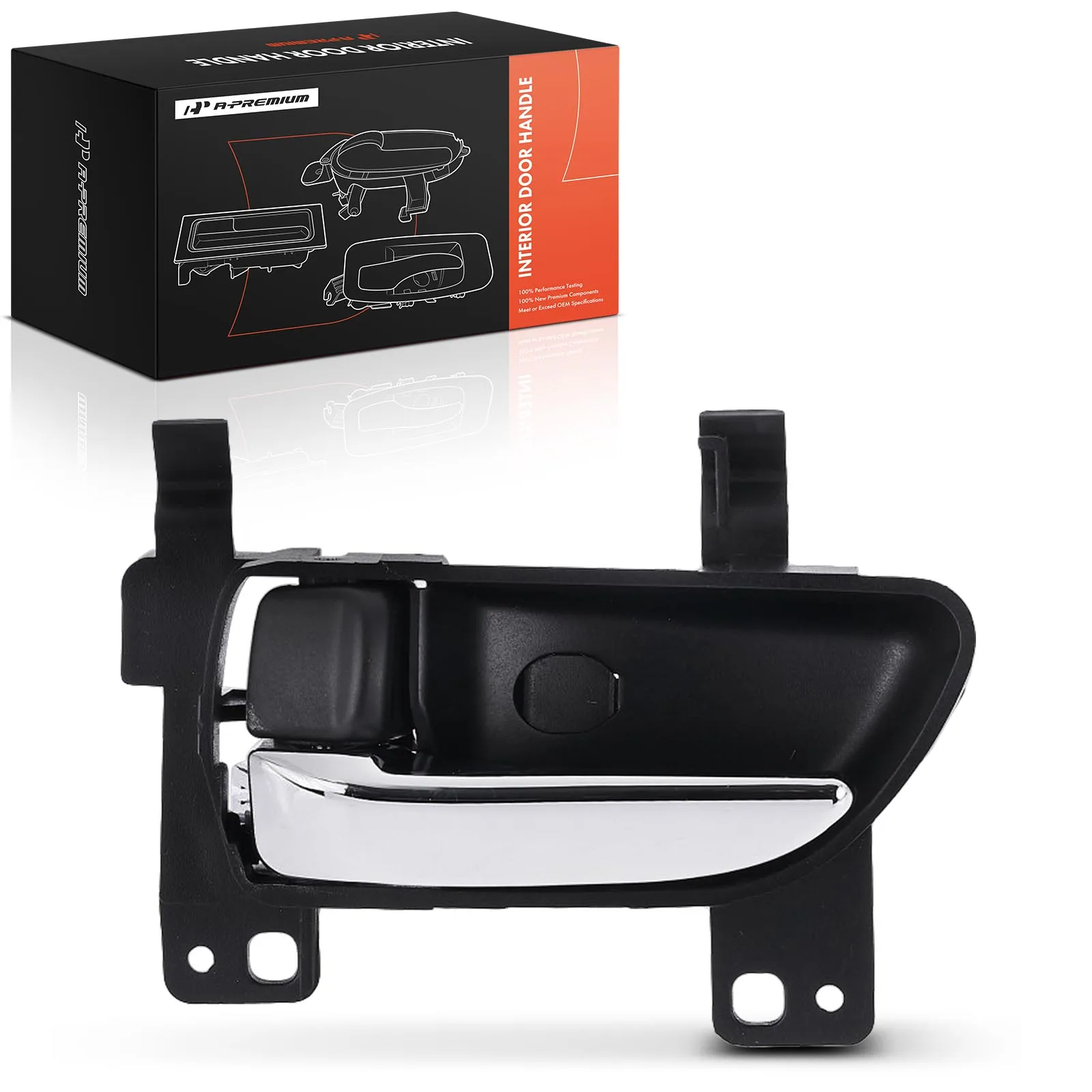 A-Premium Front or Rear Driver Side Black & Chrome Interior Door Handle for Subaru Outback Forester Impreza Legacy 09-20 BRZ