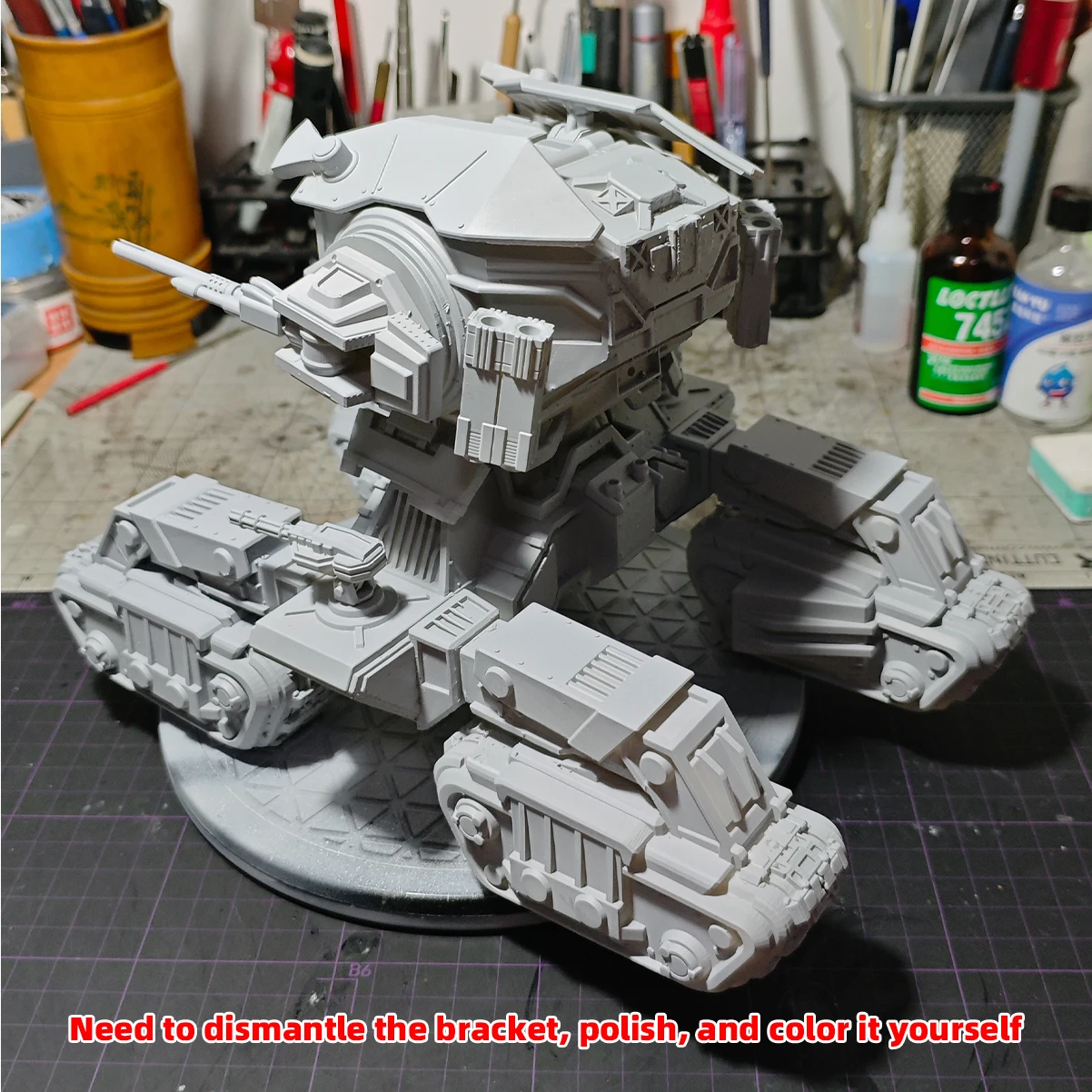 1/35 Modellbausatz 3D Harz Miniaturfiguren Diorama Unbemalte Sci-Fi Gepanzerte Panzer Land Cruiser Super Heavy DIY – Detail 8