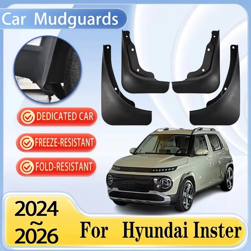 Auto Kotflügel Für Hyundai Casper EV Hyundai Inster AX1 EV 2024 ~ 2026 Schlamm Schutz Klappen Splash Schutz Kotflügel auto Zubehör
