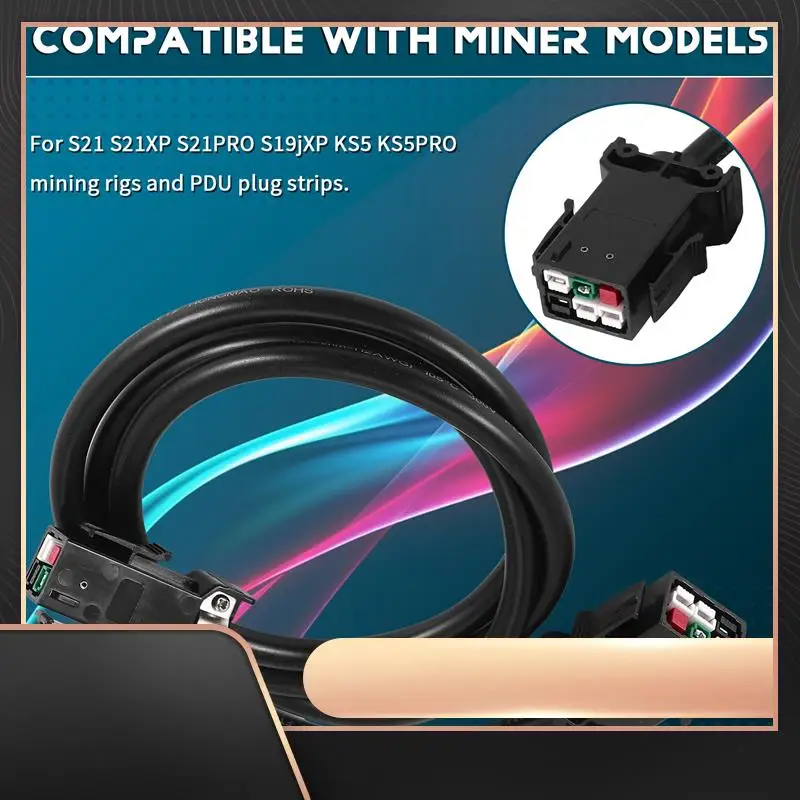 

P13 To P33 Power Cable For Antminer S21 S21XP S21PRO S19jxp KS5 KS5PRO Mining Rigs And PDU Plug Strips