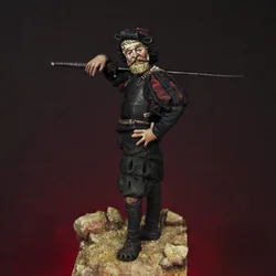 54mm Scale Resin Figure Model Kit Ancient French Mercenary Military Hobby Miniature Mini Unassembled and Unpainted Free Shipping