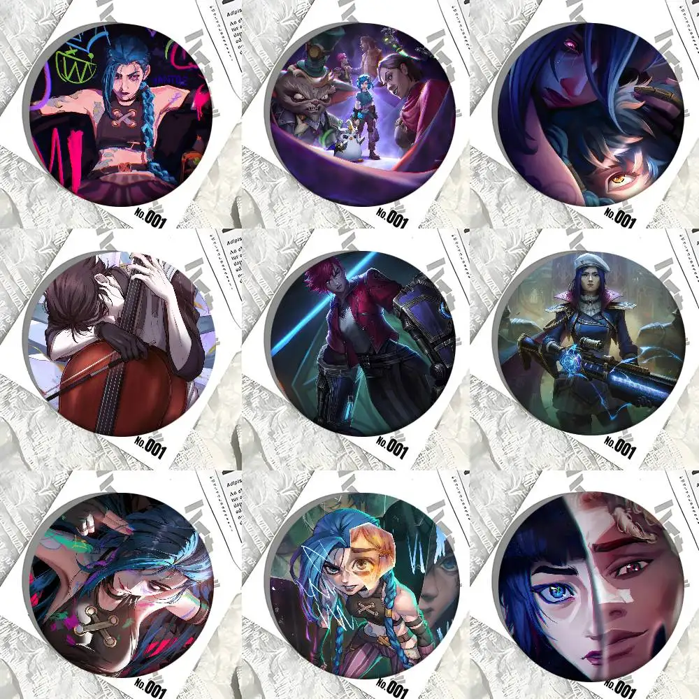 Anime Arcane League Of Legends Game Badges Round Badge Tinplate Coin Brooch Clothing Backpack Accessories Lapel Pin