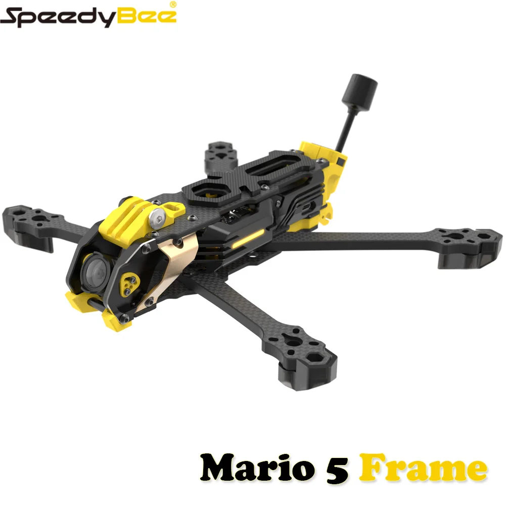 SpeedyBee Mario 5 Kit telaio Versione DC / XH con piastra in fibra di carbonio FPV Freestyle RC Racing Drone Frame