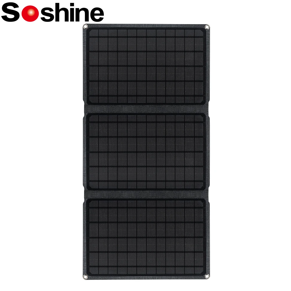 Soshine 20W USB Solar Panel Portable Solar Charger 20W QC3.0 Port Waterproof Foldable Solar Charger for Outdoor Camping Camera