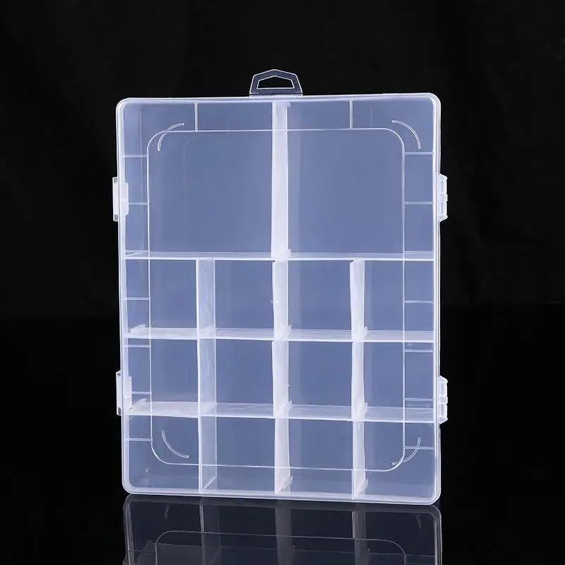 

Portable Transparent Plastic Storage Box with Lid for Beads Hardware Jewelry Organization Desktop Organizer Simple Style