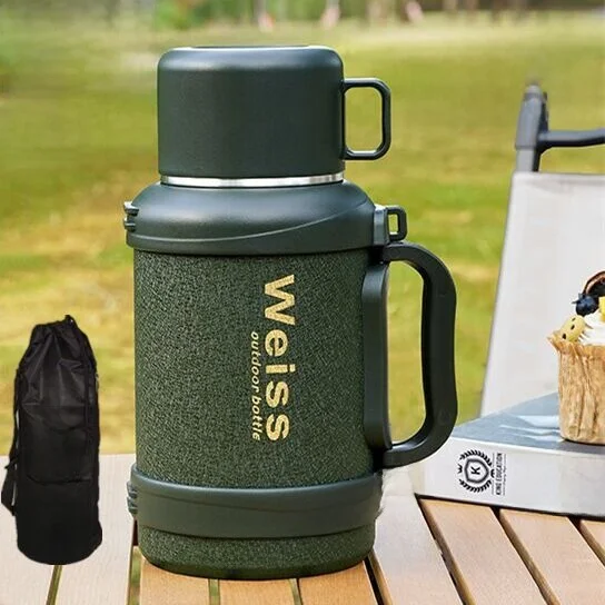 

Double Layer Vacuum Stainl Steel Insulated Water Bottle Large Capaci Mechanical Tea Cup for Home And Travel Carrng
