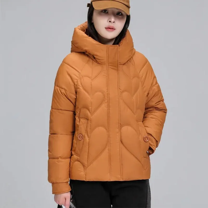 2024 New Women Casual Parkas Zipper Hooded Cotton-Padded Coat Thick Warm Snow Wear Winter Jacket Female Outwear Casaco Feminino