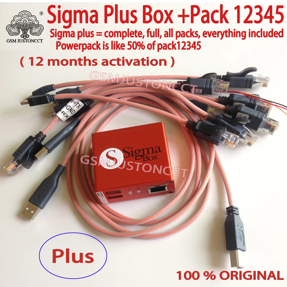 2024 New Original Sigma Plus Box And Pack 1 2 3 4 5 ( One-year activation ) With 9 Cable New Update For Huawei.Nokia,ZTE........