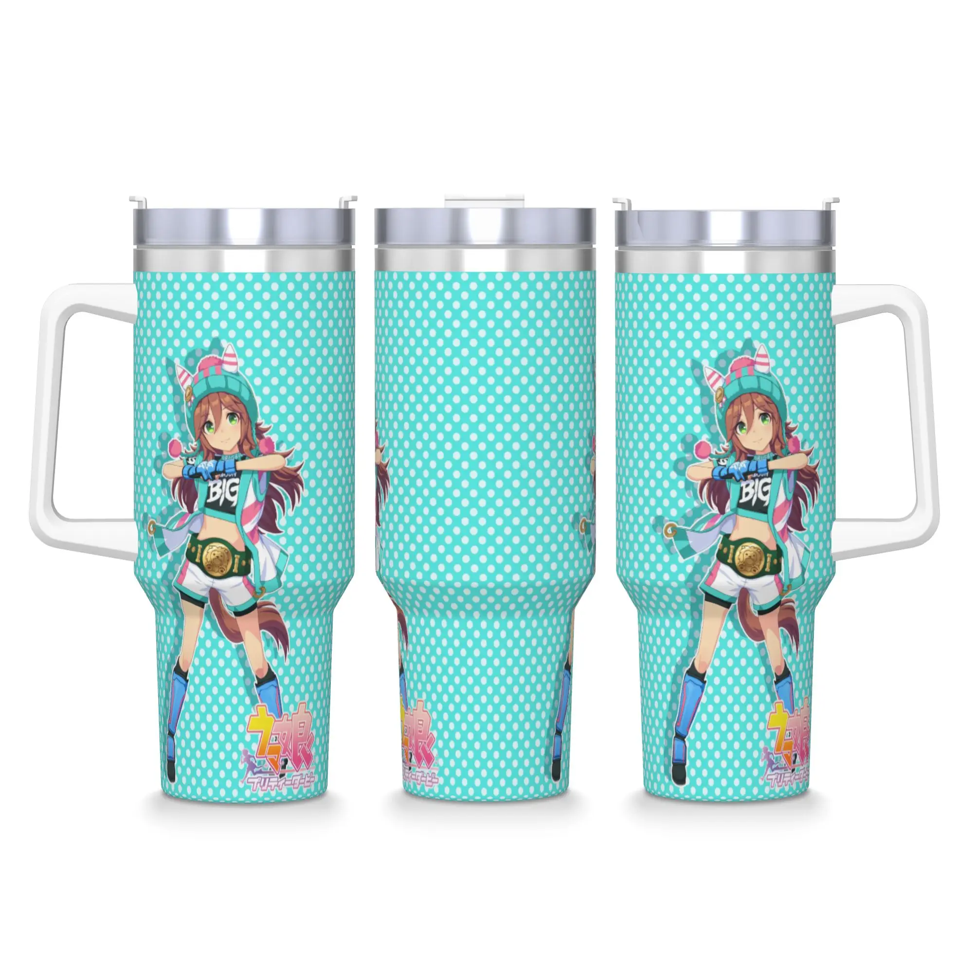 Stainless Steel Tumbler Samson Big UmaMusume Pretty Derby Car Mugs With Straws  Camping Cold Drink Bottle Keep Heat Thermal Mug