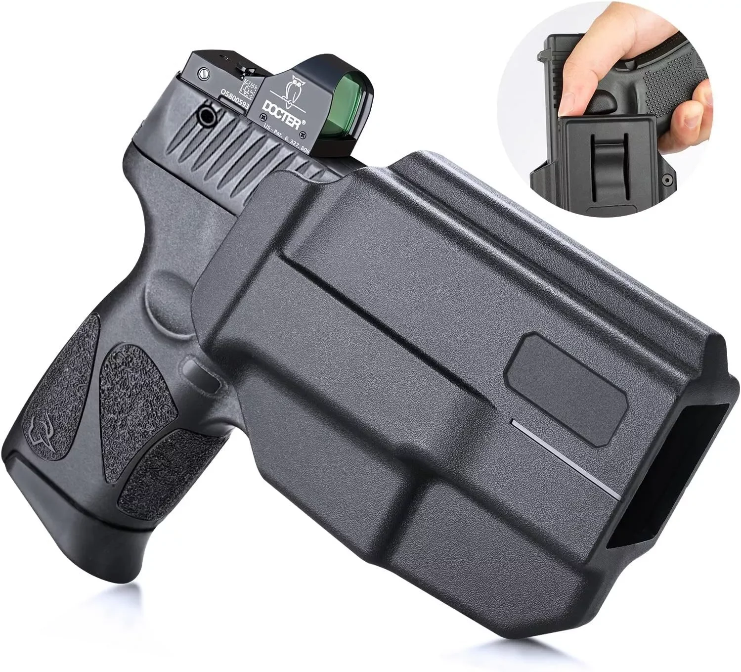 

OWB Holster Thumb Release,Only Fit Taurus G2C/G3C/Millennium PT111 G2/PT140,Optic Cut,Right Hand