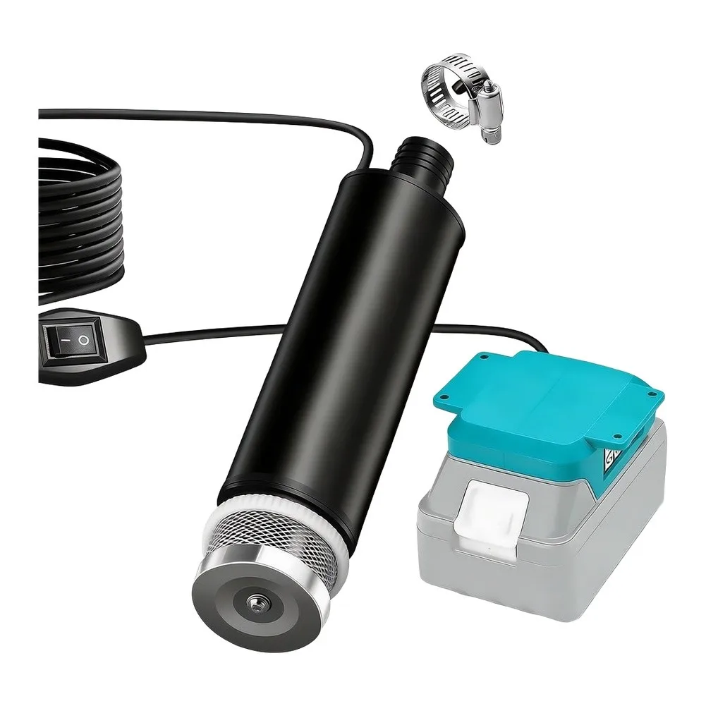 For 18V Cordless Submersible Pump for Battery Operated Use 500 Gallons Per Hour Flow Rate for Pool Garden Basement Drainage