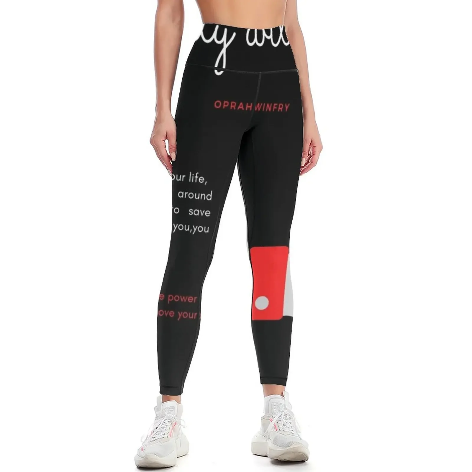 

no body will save you-OPRAH WINFREY Leggings Women's sportswear Pants sport Fitness woman legging gym Womens Leggings