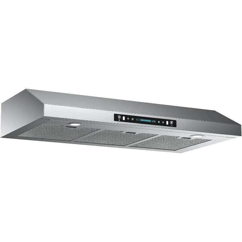 home.36 Inch Under Cabinet Range Hood with 900-CFM, 4 Speed Gesture Sensing&Touch Control Panel, Stainless Steel Kitchen Vent