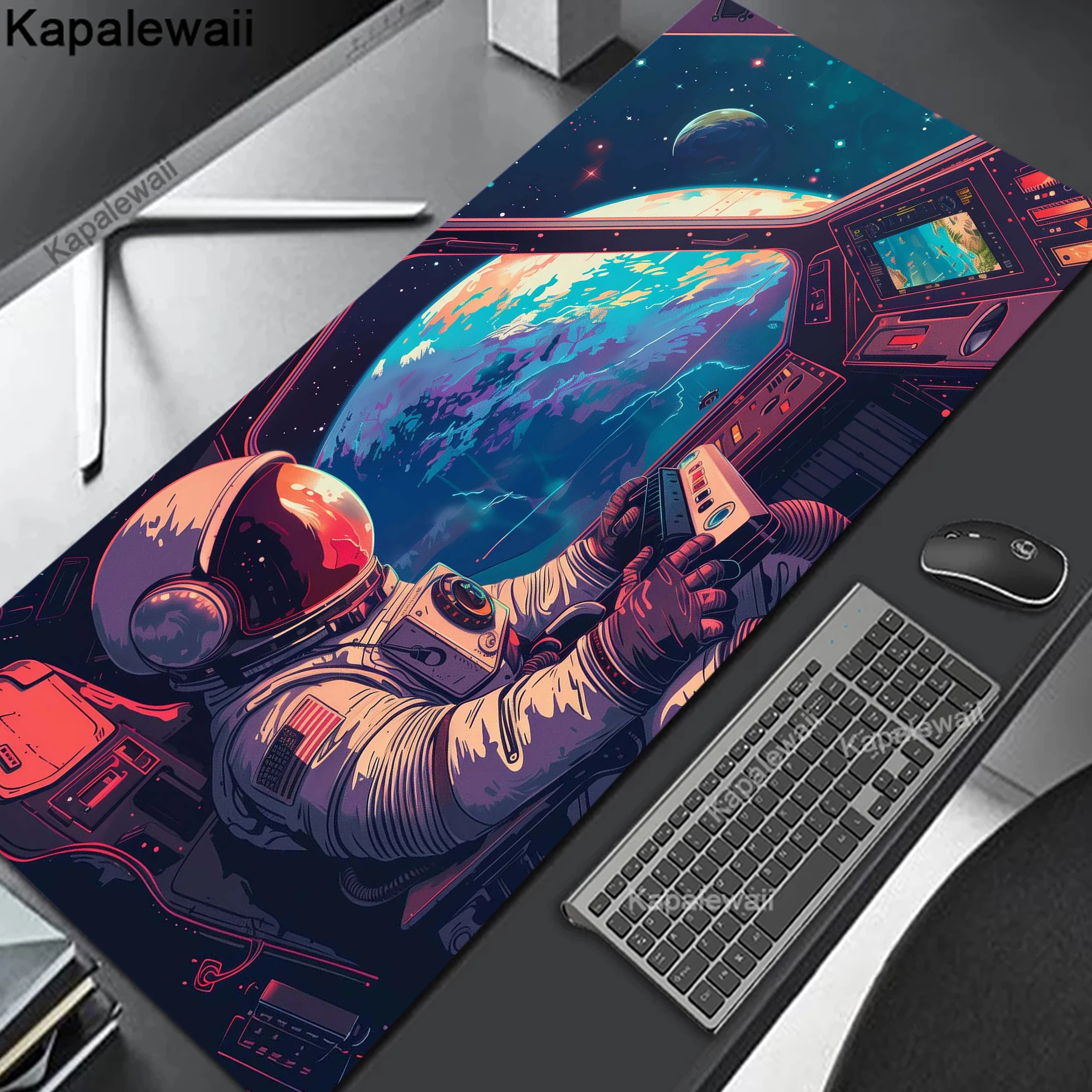 

Kawaii Spaceman Gaming Mouse Pad Big Mousepad Desk Mat Large Keyboard Pad Office Table Computer Mat Anti-slip Mats 900x400mm