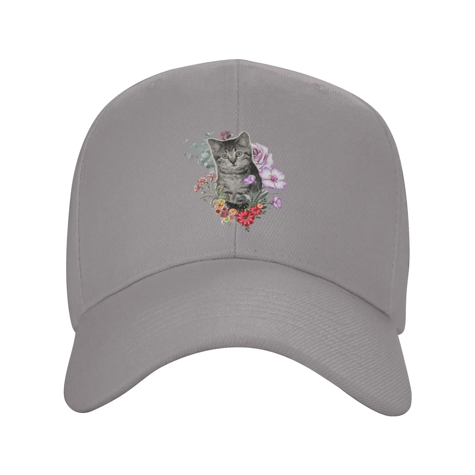 Hot Sale Retro Kitten Vintage Botanical Vintage Outdoor Baseball Cap  Snapback Brand Cap  Camping Picnic Brand Cap