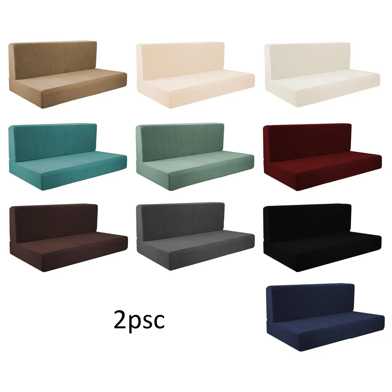 

4Pcs RV Seat Covers Replacement Soft Easy to Install Backrest Covers Stretch RV Couch Covers Camper Cushion Covers for Trailers