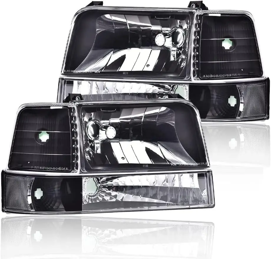 

Фара в сборе, совместимая с Ford F150/Bronco 1992-1996, 1992-1997 F250/F350/FSuper Duty с угловыми сигнальными лампами бампера (свик)