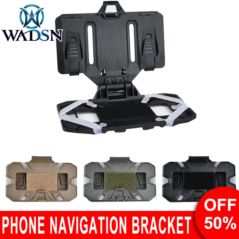 

WADSN-Tactical Navigation Support Holder Foldable Outdoor Hunting Mobile Phone Carrier Board Molle Mount For 4.7"-6.7" Screen