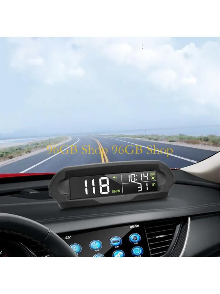 96GB Car Head Up Display Solar Powered 1000mAh Battery For Daily Commute And Long Distance Travel Improves Road Safety