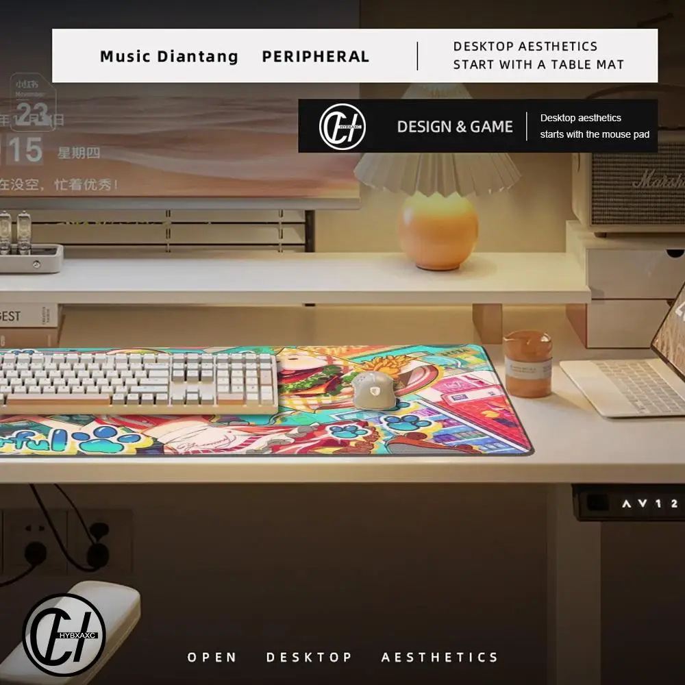 أنيمي P-PJSK ماوس الوسادة لطيف HD لوحة مكتب تمديد الألعاب لوحة المفاتيح الحصير كبيرة 90x40 سنتيمتر XXL ألعاب ماوس