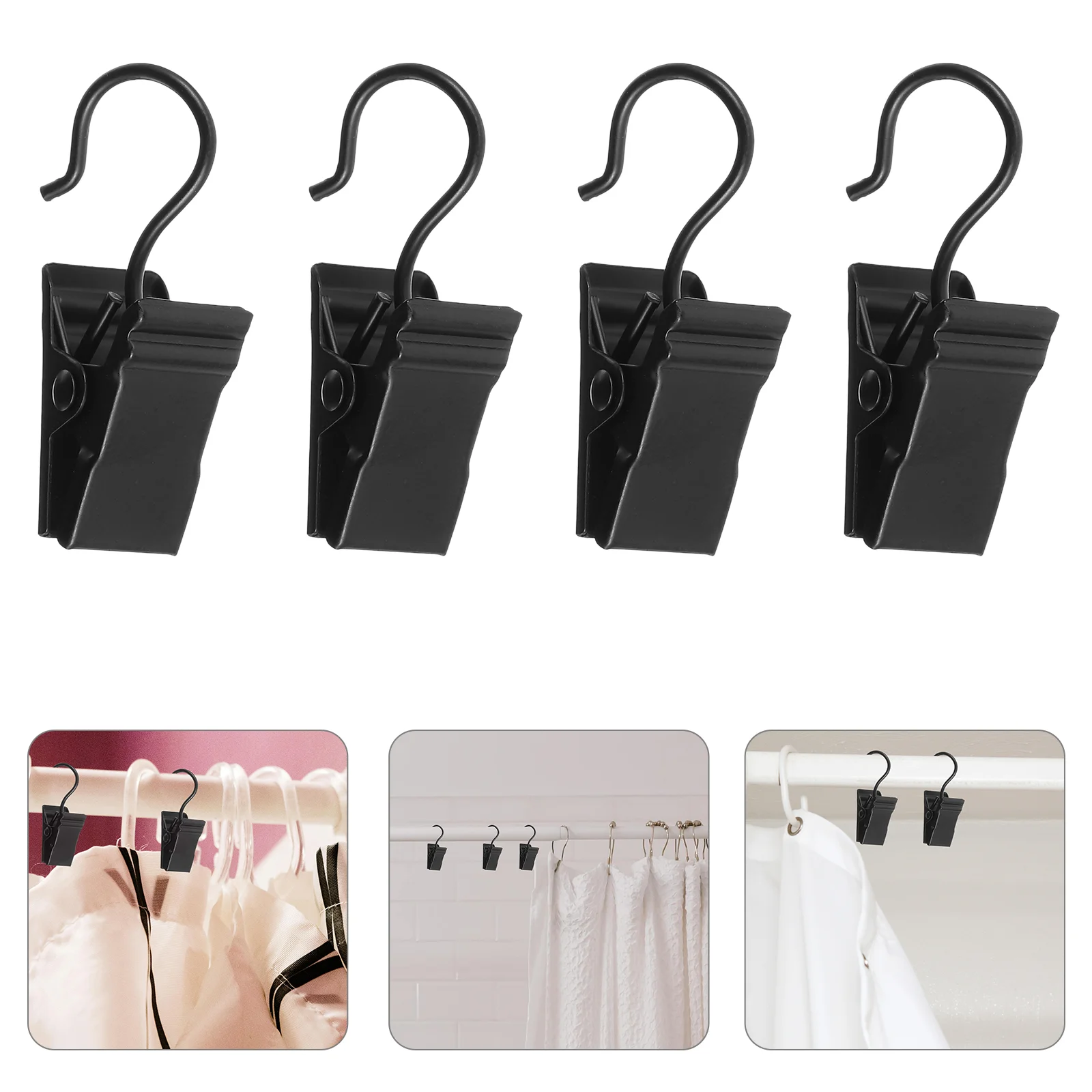 25 PCS Hanging Clips Hook Shower Curtain Camp Light RV Camping Essentials for Tent Camper