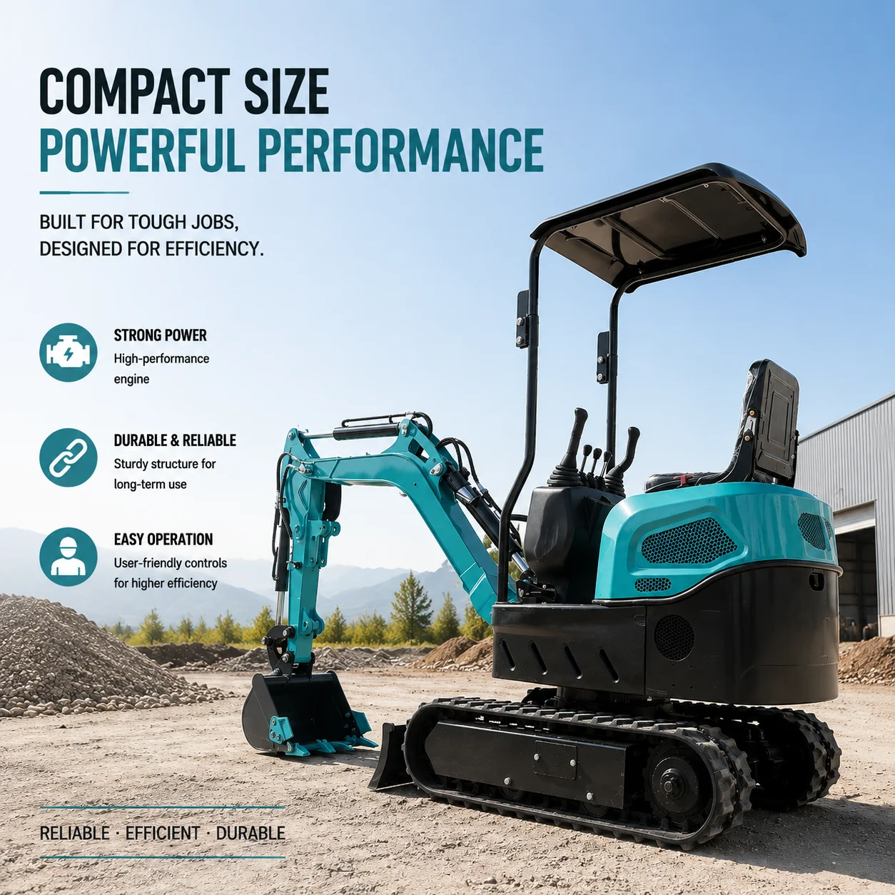 Compact Mini Excavator Small Digger Machine Crawler Hydraulic Excavator for Landscaping Farm and Utility Work