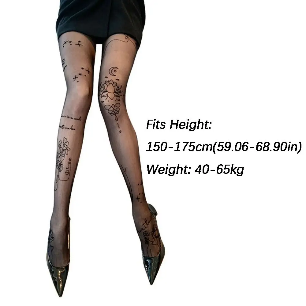 Collants sexy à motifs floraux, respirants, taille haute, en soie, élastiques, transparents, leggings pour femmes, mode