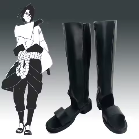 Uchiha Sasuke Cosplay Shoes Boots Halloween Anime black Boots