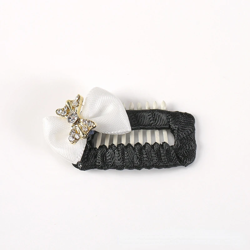 Fashion Simple Black and White Series Pet Accessories Hairpins Contrasting Color Splicing Cute Bow Long Hair Dog Accessories